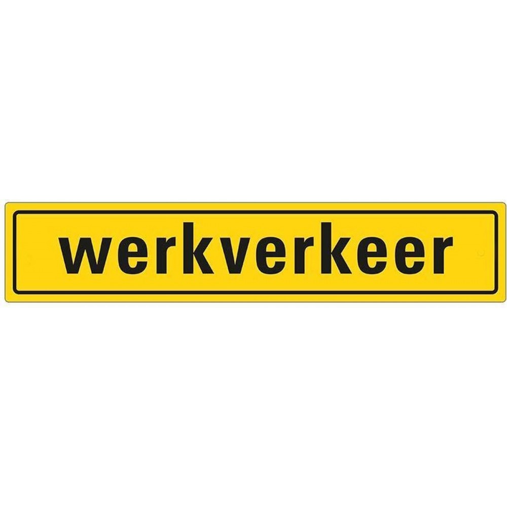 Pickup sticker - Werkverkeer - 400x80 mm - Reflecterend Klasse 1