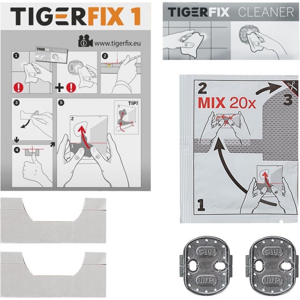 Tiger TigerFix type 1 - Tiger accessoires monteren zónder boren