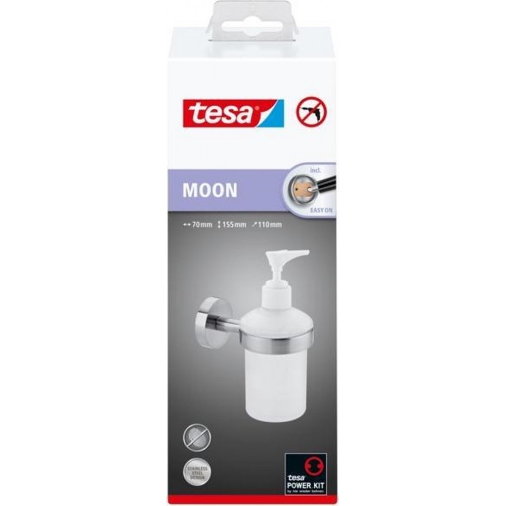 Tesa Moon Zeeppomp 9x24x9cm zonder boren Zelfklevend Metaal roestvrij staal