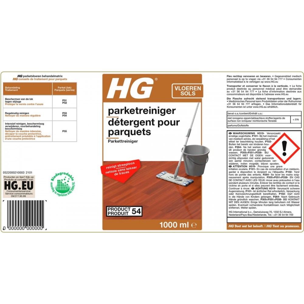 HG parketreiniger (product 54) 1L
