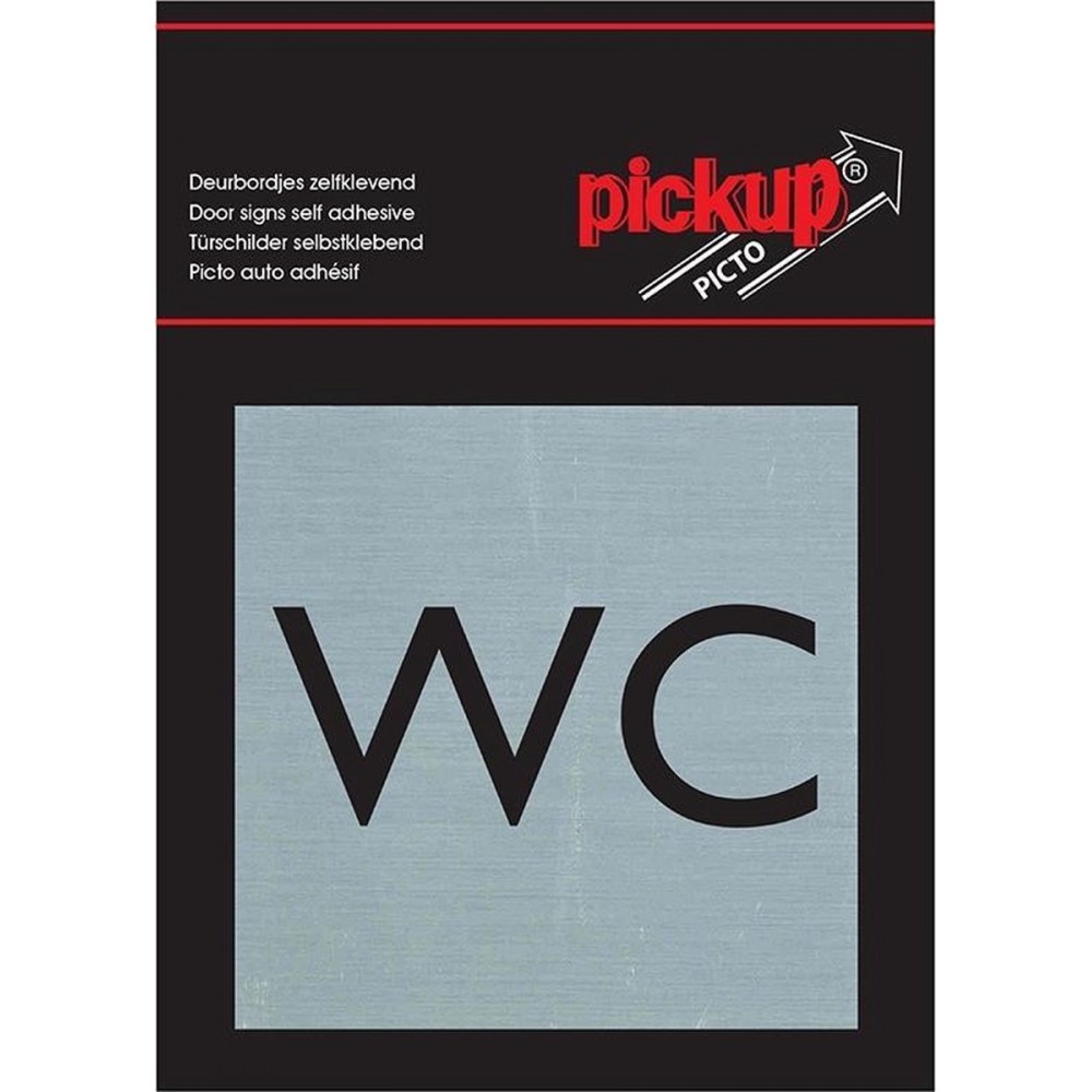 Pickup Route Alulook Alu Picto 80x80 mm - wc (toilet)