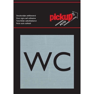 Pickup Route Alulook Alu Picto 80x80 mm - wc (toilet)