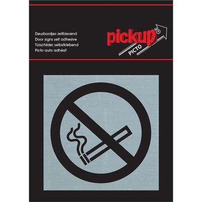 Pickup Route Alulook Alu Picto 80x80 mm - verboden te roken