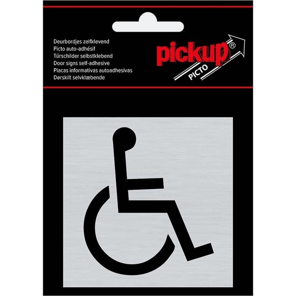 Pickup Route Alulook Alu Picto 80x80 mm - toegankelijk voor rolstoel