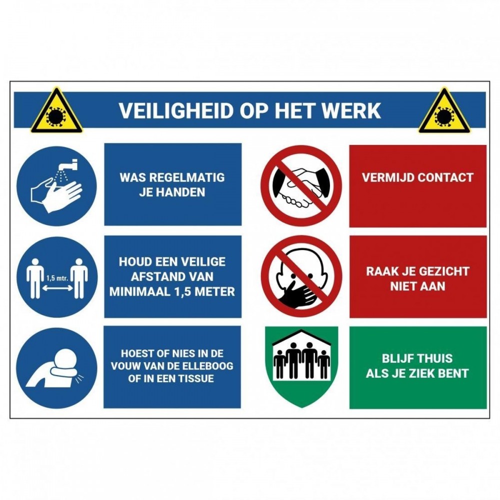 Bord \'Veiligheid op het werk\', 370 x 260 mm