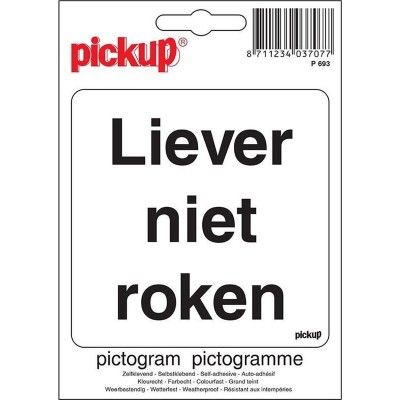 Pickup Pictogram 10x10 cm - Liever niet roken