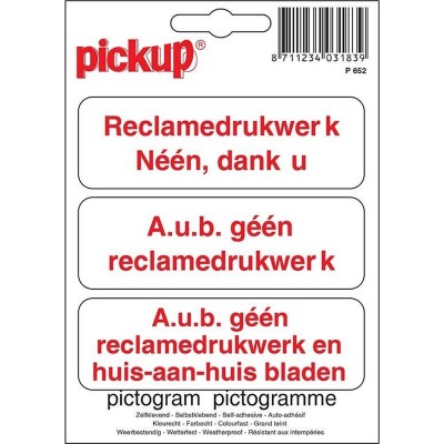 Pickup Pictogram 10x10 cm - Geen reclame