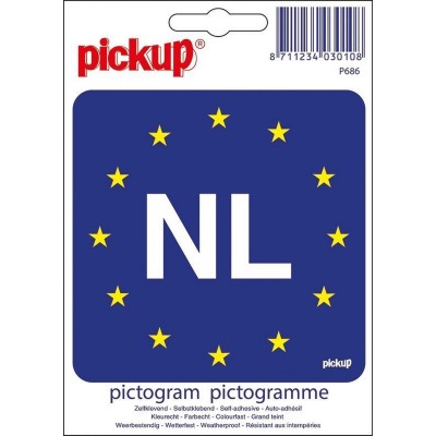 Pickup Pictogram 10x10 cm - Europese vlag met NL