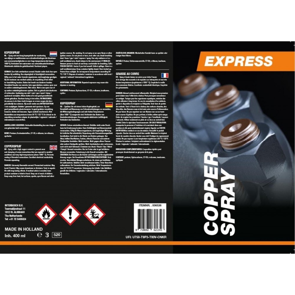 Express Spuitbus - Koperspray - Montagespray - 400 ml