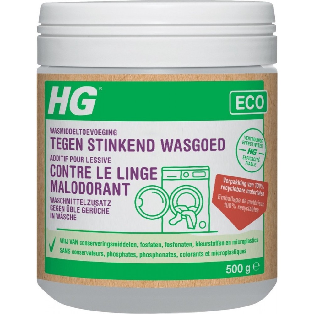 HG eco wasmiddeltoevoeging tegen stinkend wasgoed 500gr