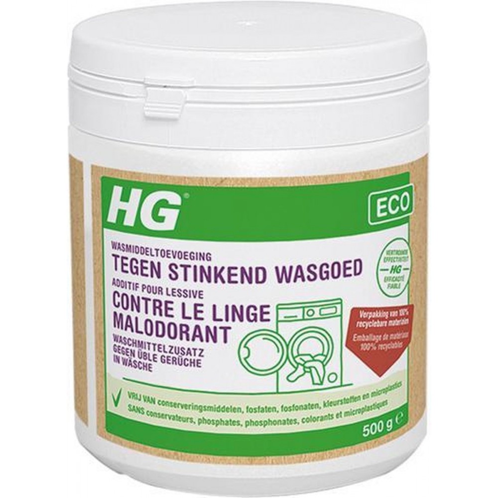 HG eco wasmiddeltoevoeging tegen stinkend wasgoed 500gr