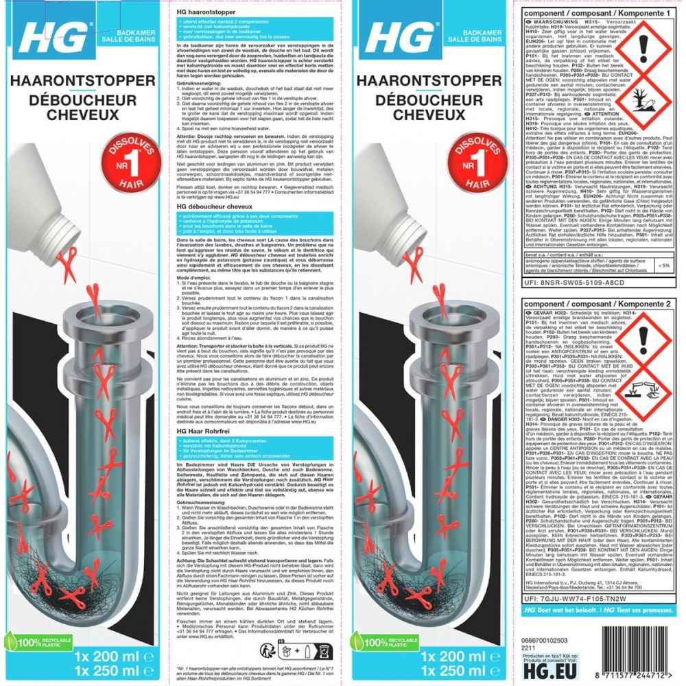 HG haarontstopper 450ml