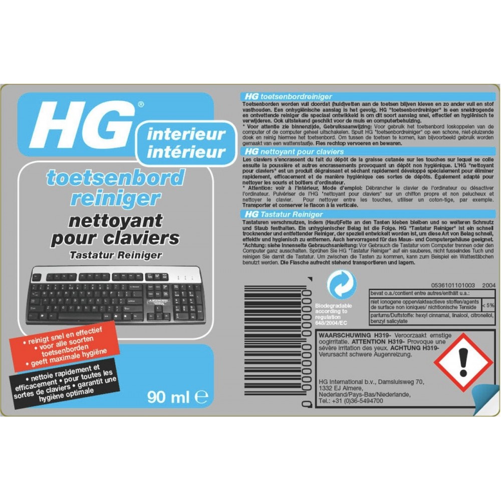 HG toetsenbordreiniger 90ml