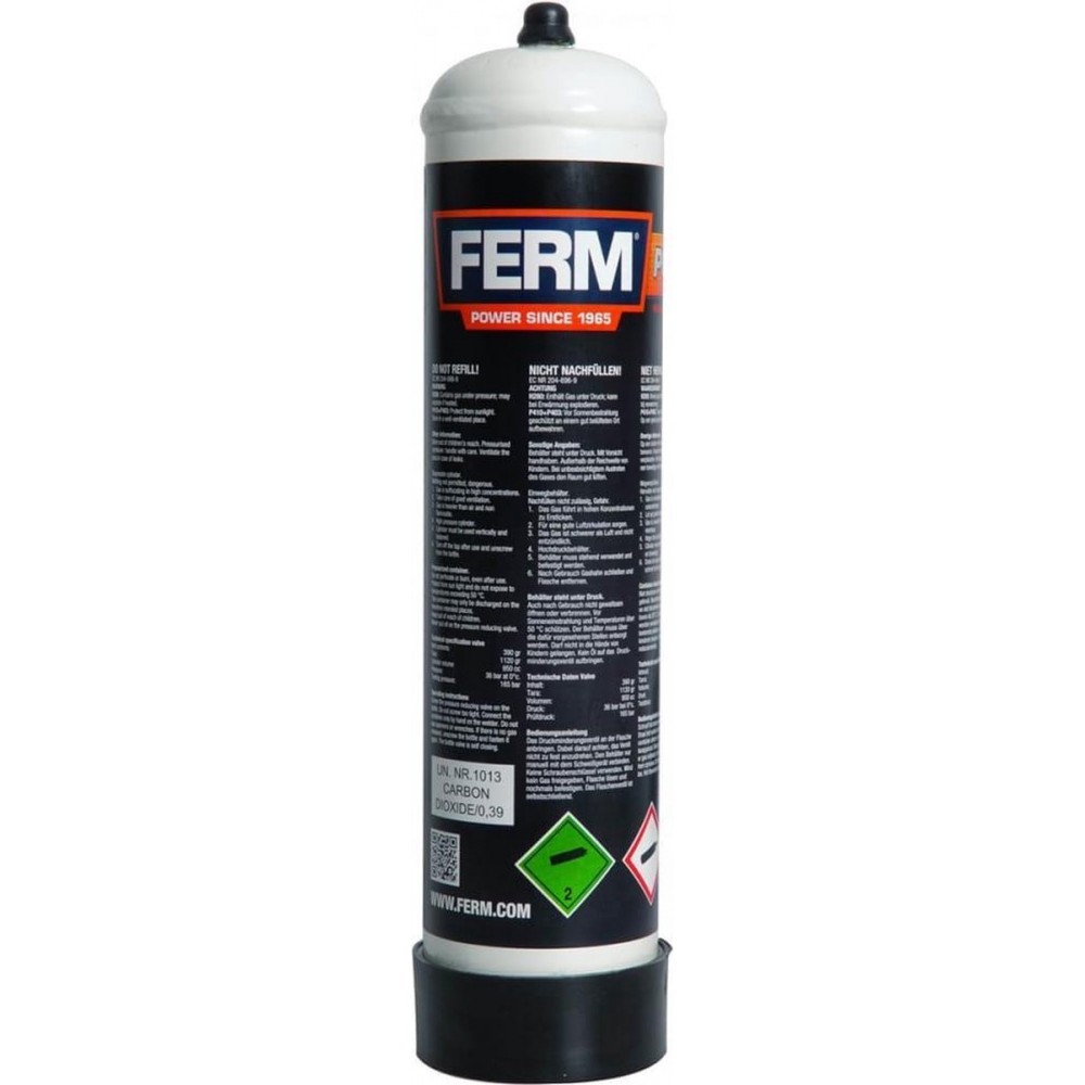 FERM WEA1031 CO2 gas wegwerpvulling - Geschikt voor MIG-lasapparaten