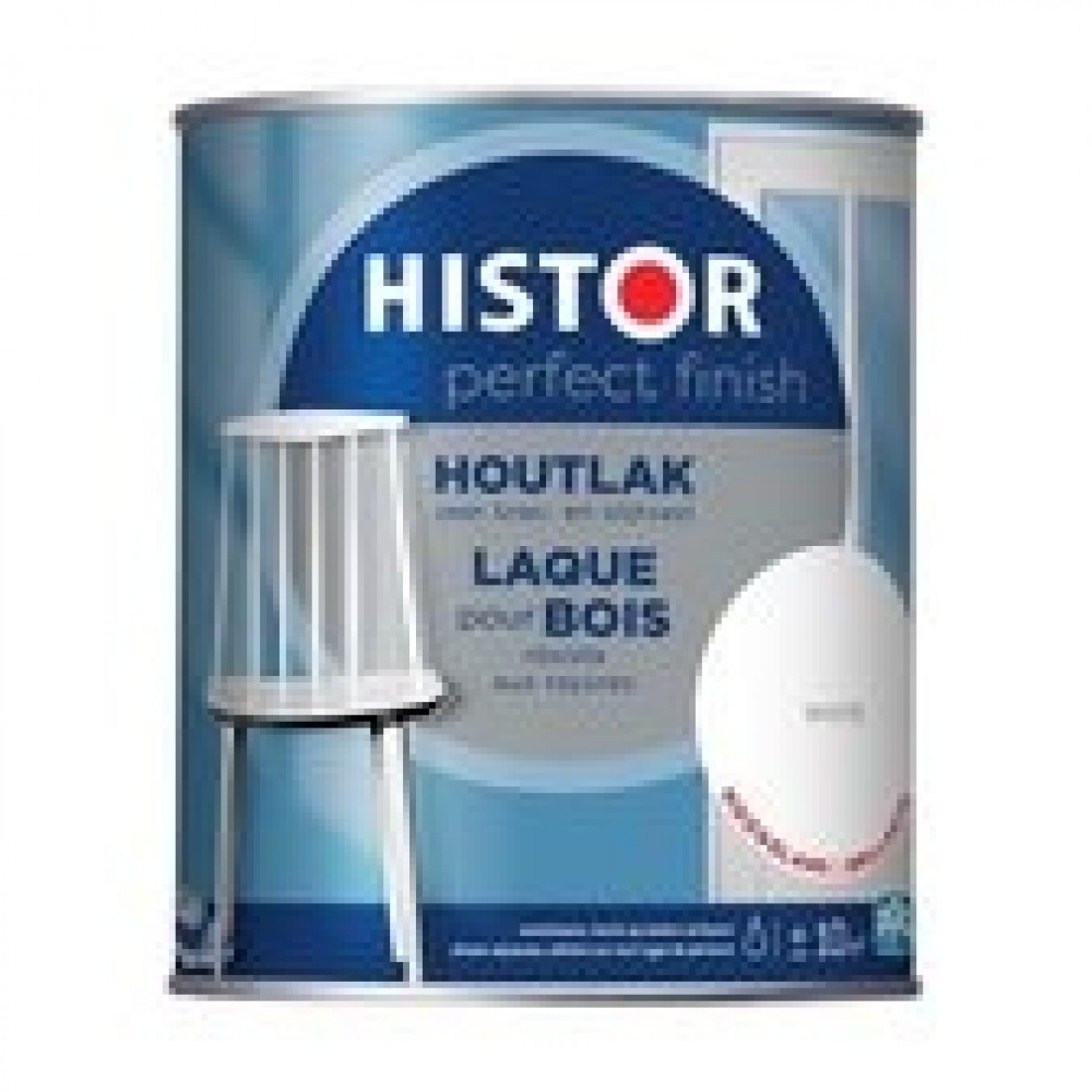 Histor Perfect Finish Houtlak Hoogglans - Krasvast & Slijtvast - Dekkend - 0.75L - White - Wit