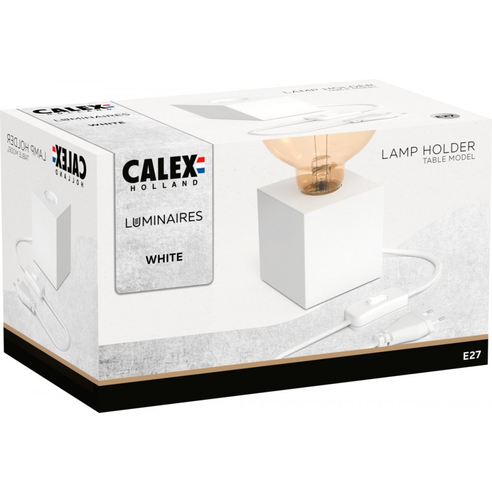 Calex Tafellamp Vierkant - Industrieel - E27 Fitting - Zwart - Excl. lichtbron