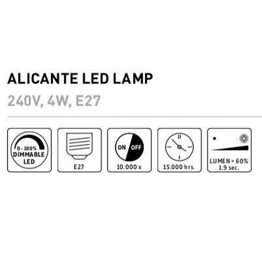 Calex Alicante LED Lamp Ø125 - E27 - 60 Lumen - Goud