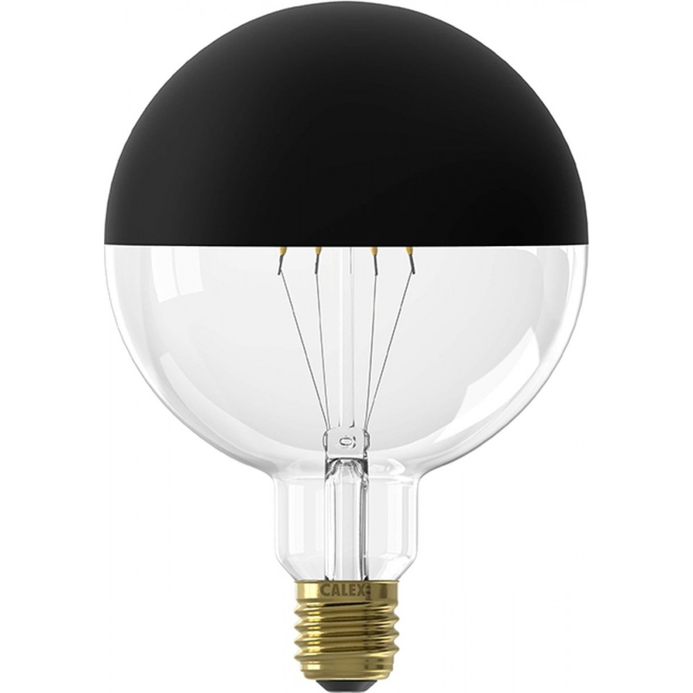 Calex Top Mirror Globe LED Lamp Ø125 - E27 - 190 Lm - Black