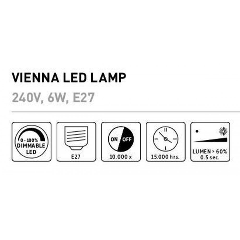 Calex XXL Vienna - Goud - led lamp - Ø188mm - Dimbaar