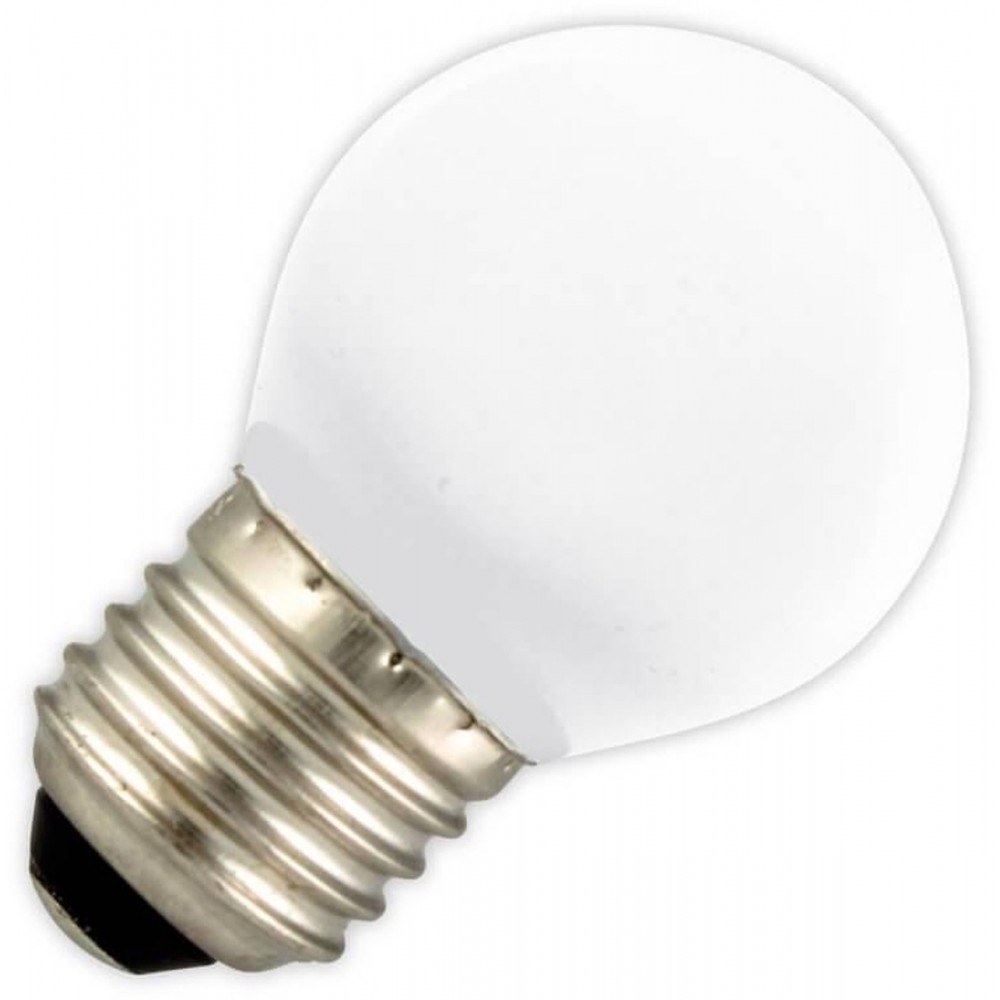 Gekleurde LED kogellamp - 2700K - E27 - 1W - 240V