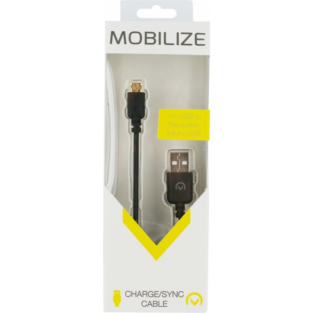 Mobilize Cable USB naar Micro USB 1 meter 12W Zwart