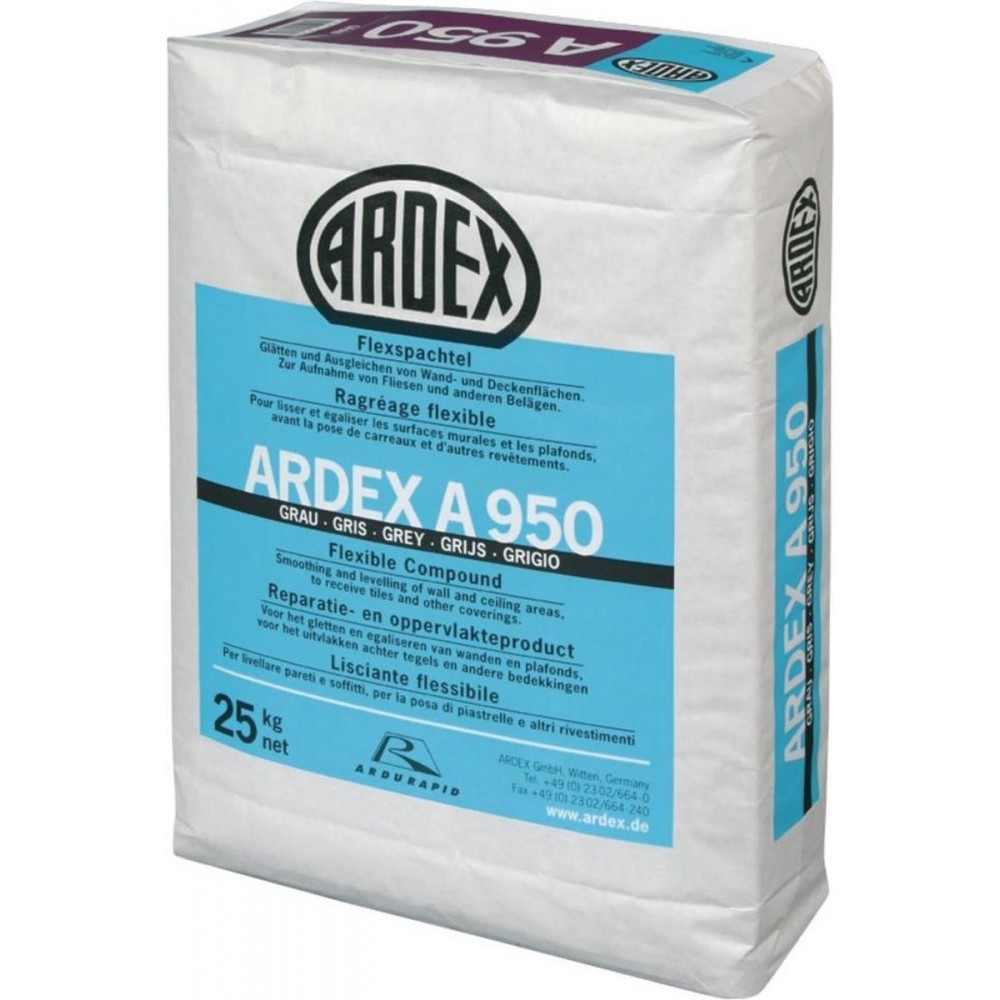 Ardex A 950 grijs sneldrogende uitvlakmortel - Flexegalisatie- 25 kg