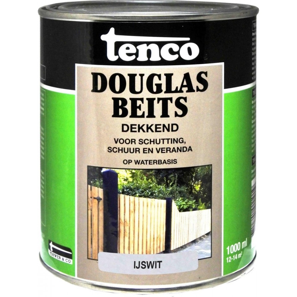 Tenco douglas beits waterbasis dekkend ijswit - 1 liter