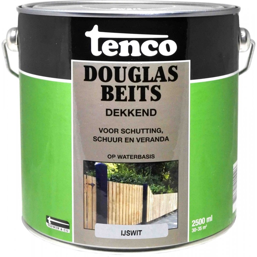 Tenco douglas beits waterbasis dekkend ijswit - 1 liter