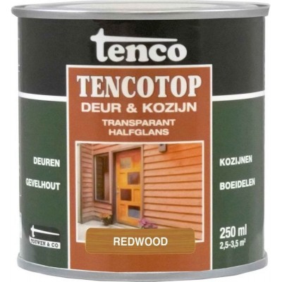 Tencotop Deur & Kozijn Transparant Halfglans Redwood - 250 ml