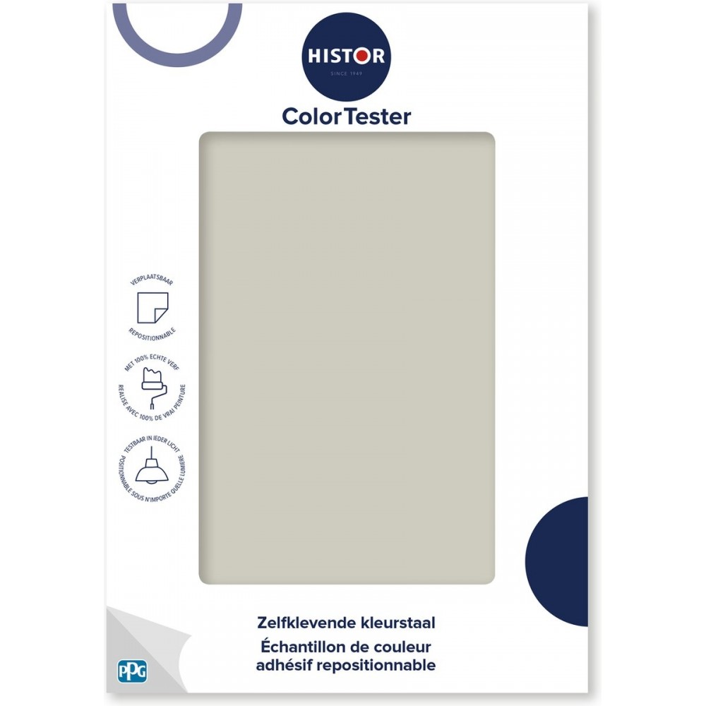 Histor Kleurtester Mat - Dekkend - Makkelijk te Verwijderen - Kleurecht - Metallic Mist - Beige