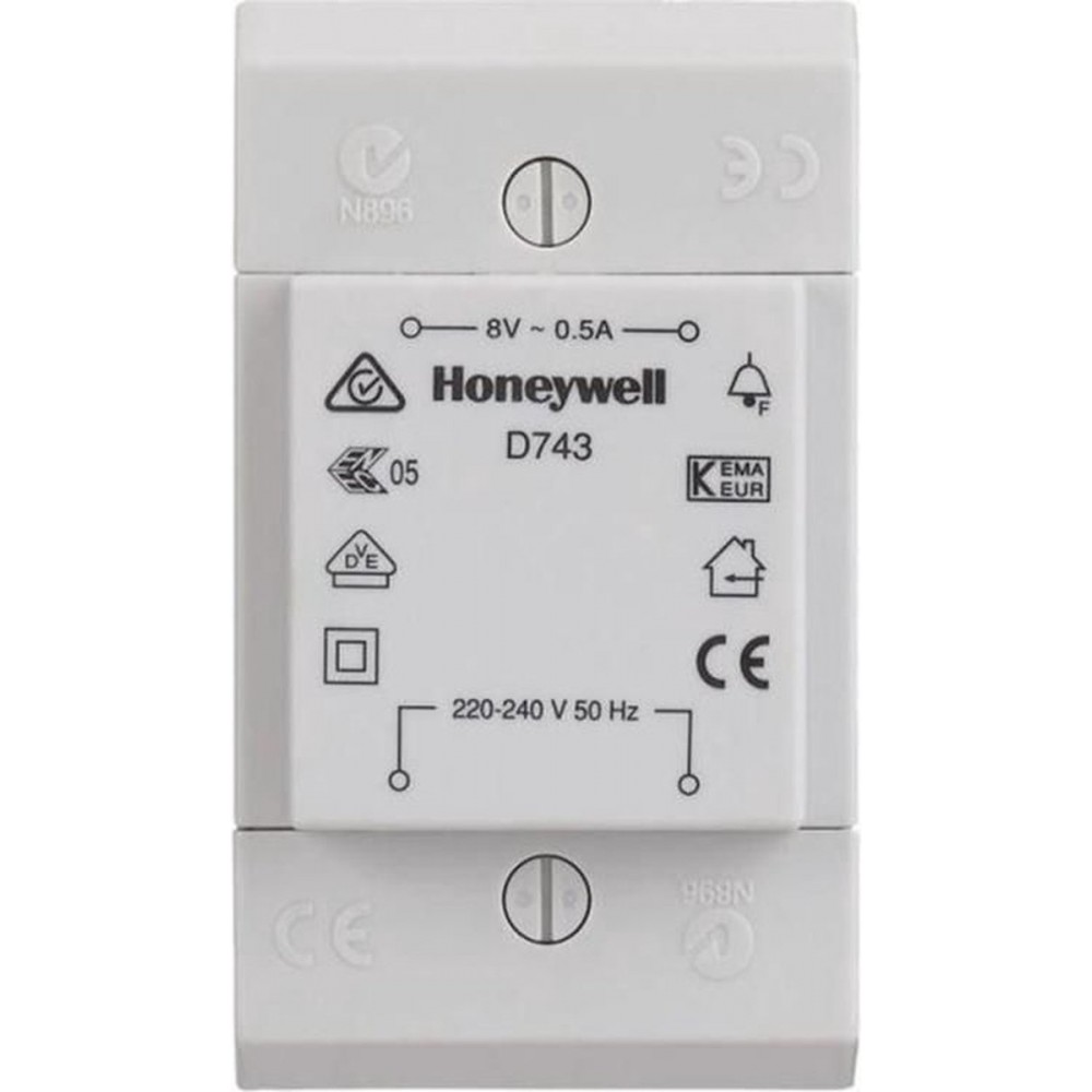 Honeywell Home D743 beltrafo opbouw 220-240v 50hz 8v 0,5A