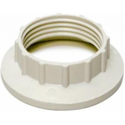 TQ4U fitting ring | voor E14 fitting met buitendraad | breed model | kunststof | wit