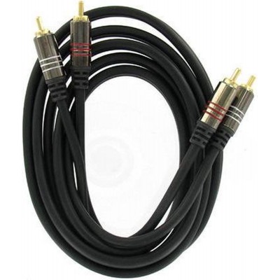 Kopp tulp audio kabel 2m verguld