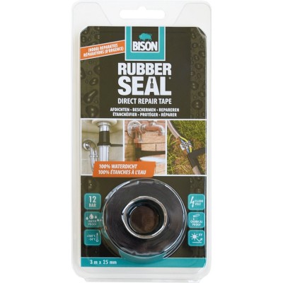 Bison rubber seal direct repair tape - 3 meter x 2,5 cm