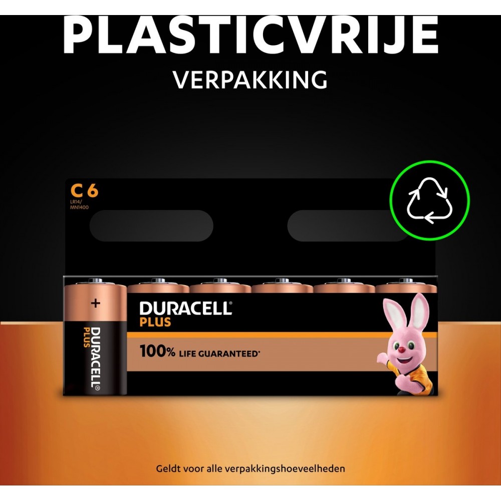 Duracell Plus Alkaline C batterijen - 2 stuks