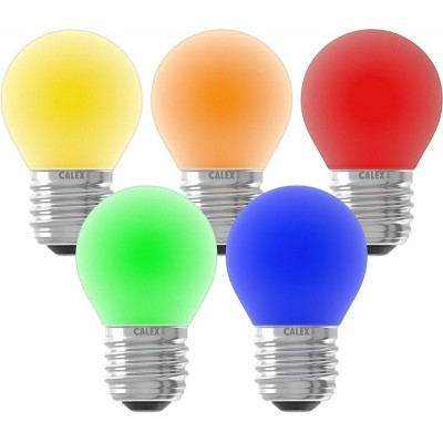 Gekleurde LED kogellamp - 5-pack - E27 - 1W - 240V