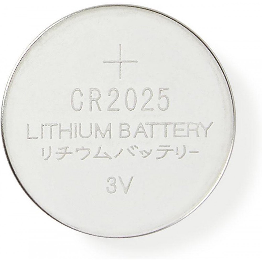 Nedis Lithium-Knoopcelbatterij CR2025 - 3 V DC - 5-Blister - Zilver