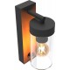 Calex LED Wandlamp Perugia - E27 – IP44 Spatwaterdicht – Zwart - Bewegingssensor - Aluminium – Industrieel – Modern