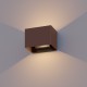 Calex LED Wandlamp Venice - Rechthoek LED Up & Down - Verstelbare Stralingshoek - 7W - Tuinverlichting - Modern Design - Warm Wit Licht - Voor Binnen en Buiten - Roestkleur