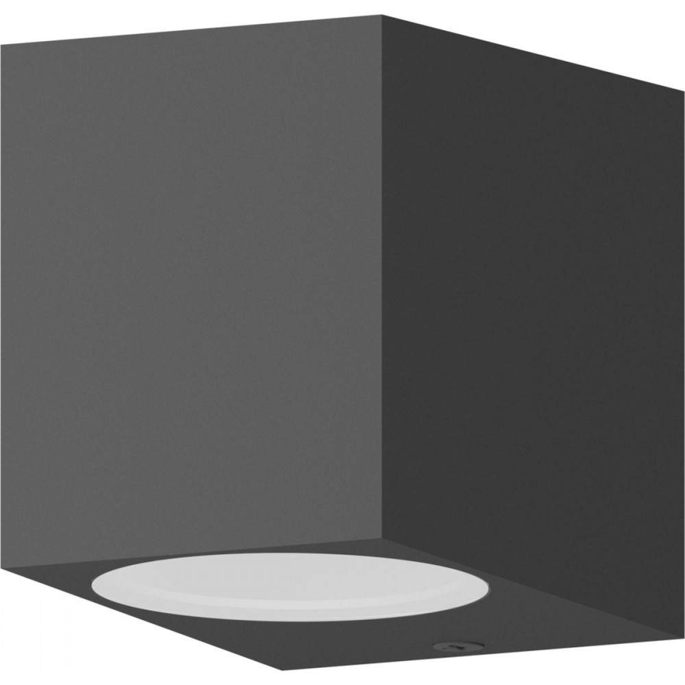 Calex Wandlamp Downlight Sanremo - GU10 - IP54 Water- en Stofbestendig - Geschikt voor Binnen en Buiten - Eenvoudige installatie - Rechthoek - Antraciet
