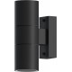 Calex Wandlamp Up & Downlight Turin - 2x GU10 - IP54 Water- en Stofbestendig - Geschikt voor Binnen en Buiten - Eenvoudige installatie - Rechthoek - Zwart