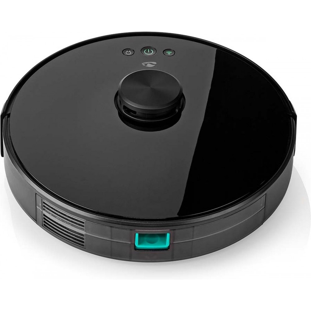 Nedis SmartLife Robotstofzuiger - Laser navigatie - Wi-Fi - Capaciteit opvangreservoir: 0.6 l - Automatisch opladen - Maximale gebruiksduur: 120 min - Zwart - Android / IOS