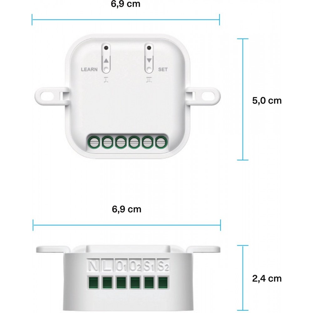 KlikAanKlikUit Inbouw Jalouzie Schakelaar 500W - ASUN-650