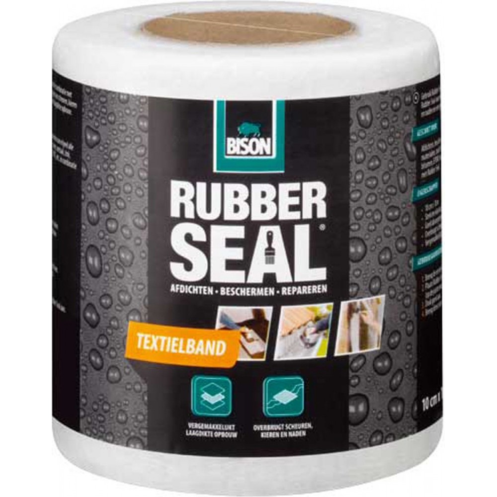 Bison Rubber Seal Textielband - 10 cm x 10 m