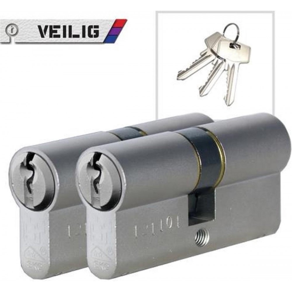 VEILIG - Veiligheid Profielcilinder - 30x30mm - set 2 sloten - SKG2