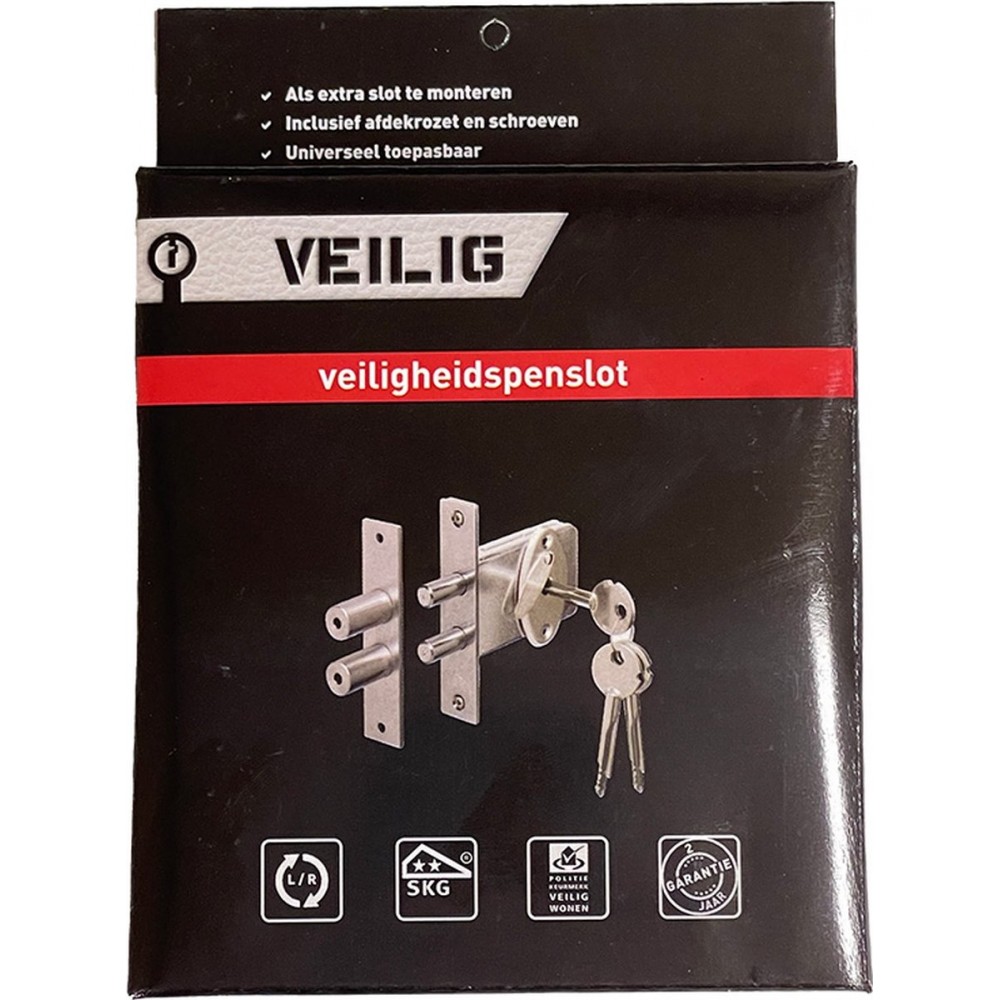 VEILIG - Veiligheids Penslot - met sluitkom - 46,5x72mm - SKG2