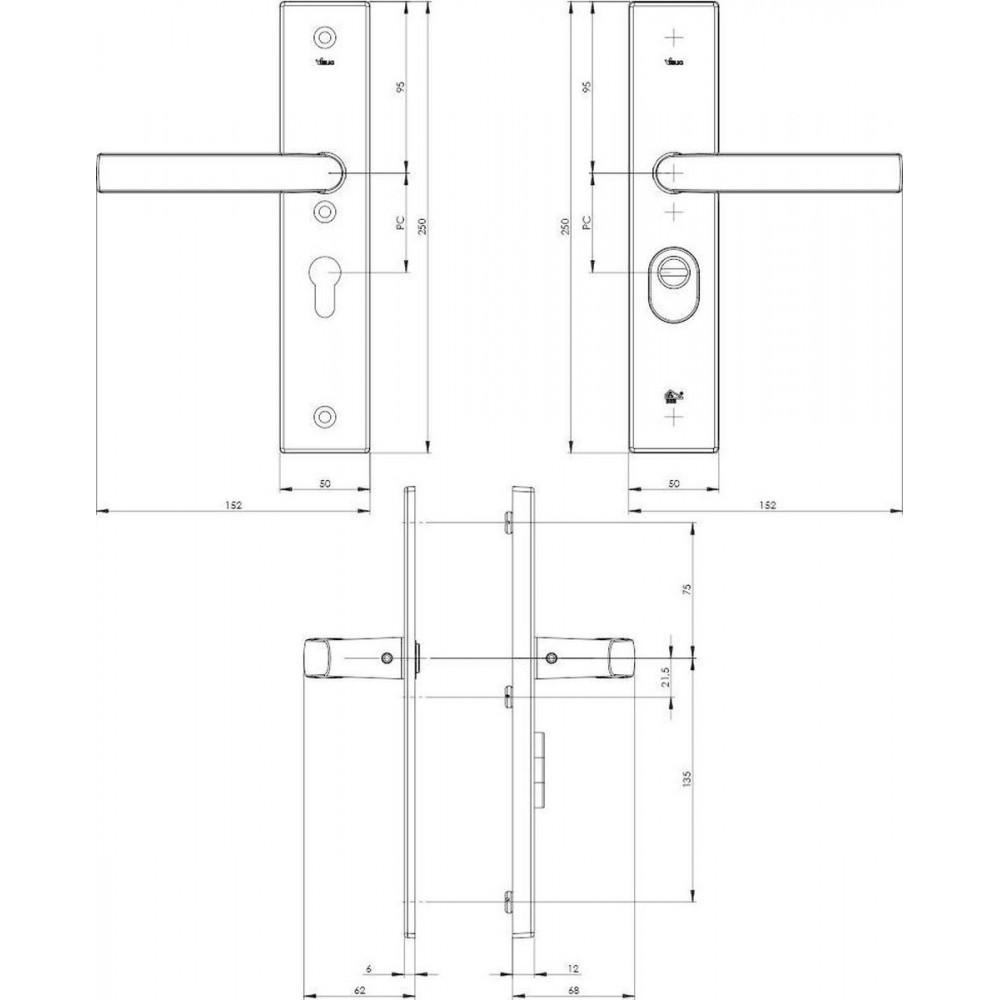 VEILIG veiligheidsbeslag 50 mm SKG*** kerntrek Zwart