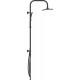 SCHÜTTE Mallorca Douchesysteem - Regendouche - 95 cm Stang - Wandhouder in hoogte verstelbaar - mat zwart