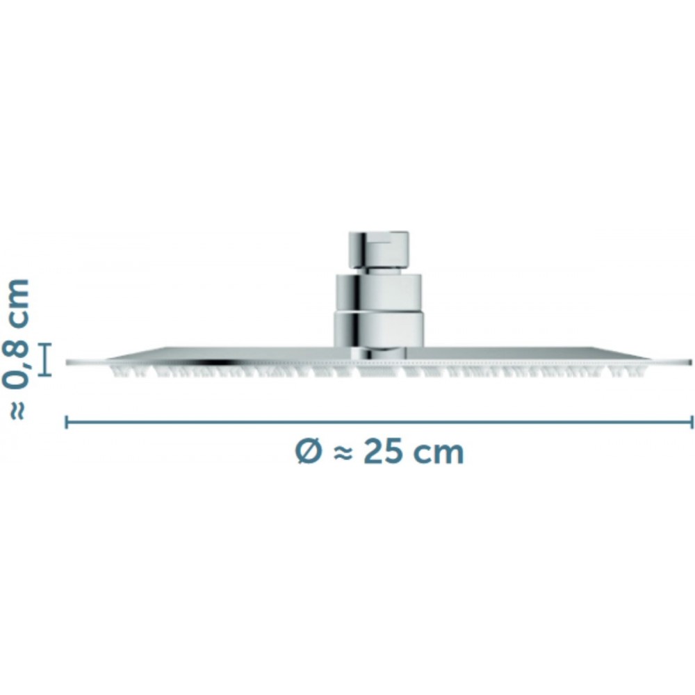 SCHÜTTE Java Hoofddouche - Super Flat - Ø 25,0 cm - 1/2\