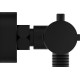 SCHÜTTE London Thermostatische Douchekraan - Hartafstand 120 mm - Zwart Mat
